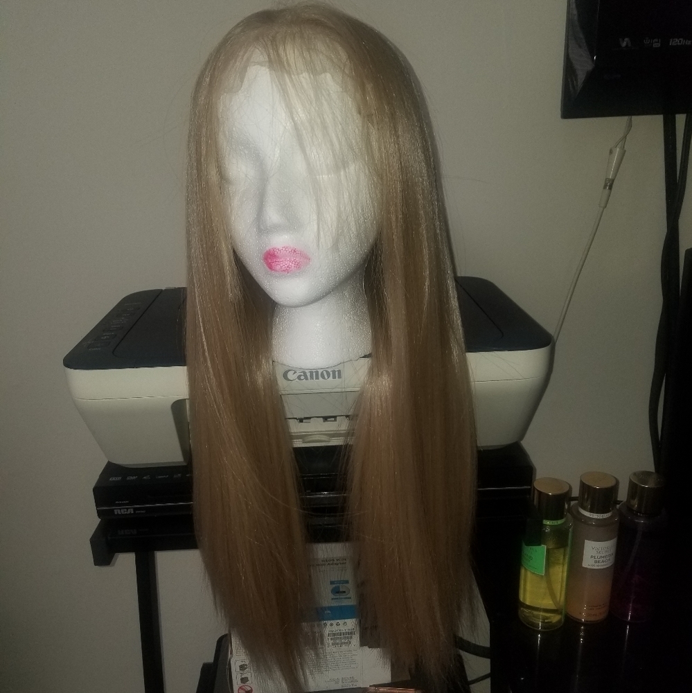 Ash blonde lace frot wig